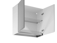 Szafka Kuchenna Górna 2-drzwiowa z Ociekarką G80C Aspen Grey Szary Połysk