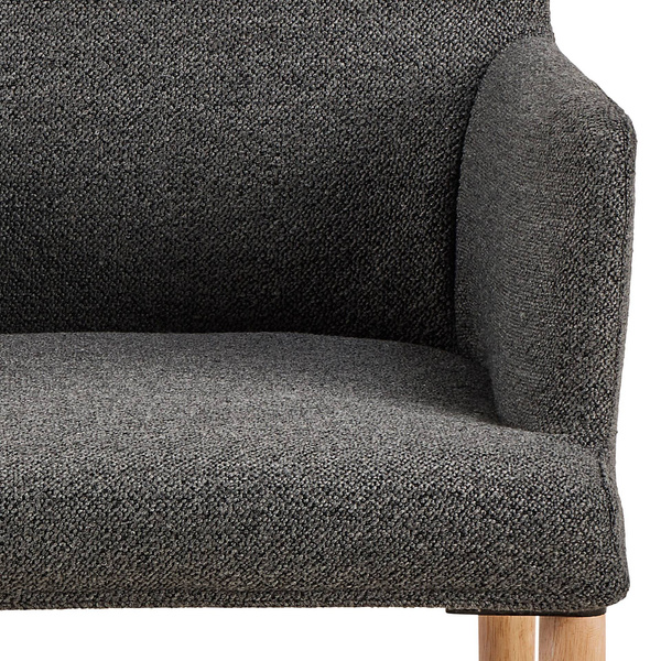 Actona Krzesło do Jadalni z Podłokietnikiem Zoe Antracyt