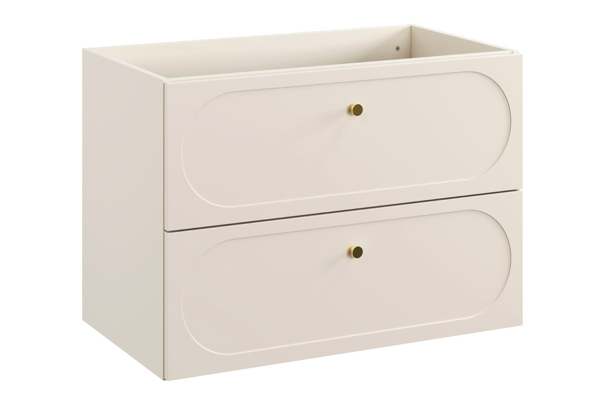 Szafka Pod Umywalkę 80 cm 2 Szuflady Donna Sand