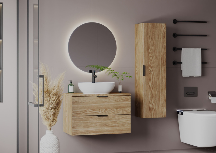 PILE-03 - Słupek Wysoki 1-drzwiowy Dąb Olejowany