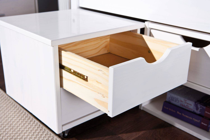 Łóżko TILL 90x200 drewniane białe