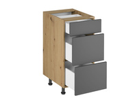 Szafka Kuchenna Dolna 3 Szuflady D40S3 PUSH OPEN Langen Beige