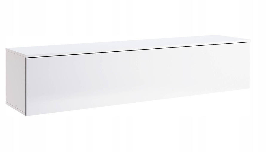 Box BX-44-WB - Komoda RTV Wisząca Biały Mat Biały Połysk
