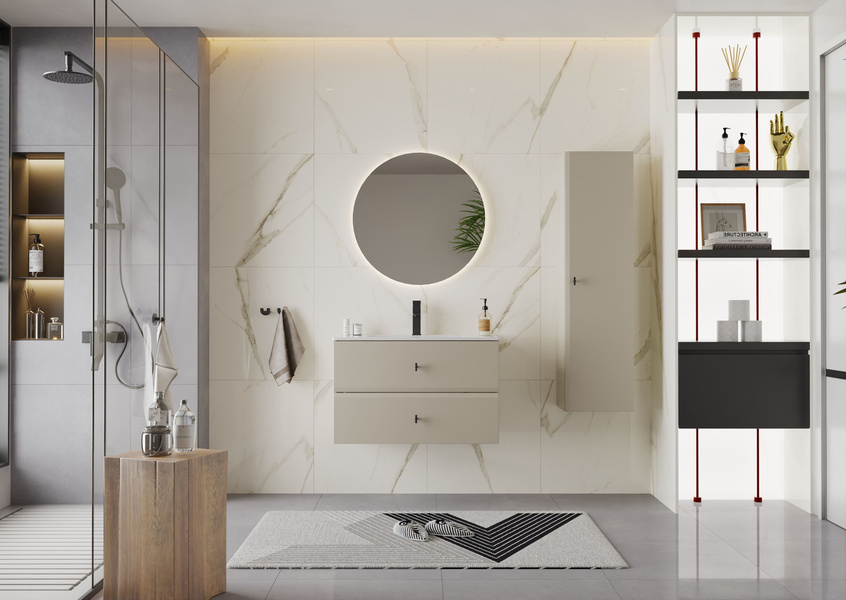 RAY-03 - Słupek Wysoki 1-drzwiowy Kaszmir Mat