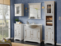 Lustro z półką w drewnianej ramie Romantic