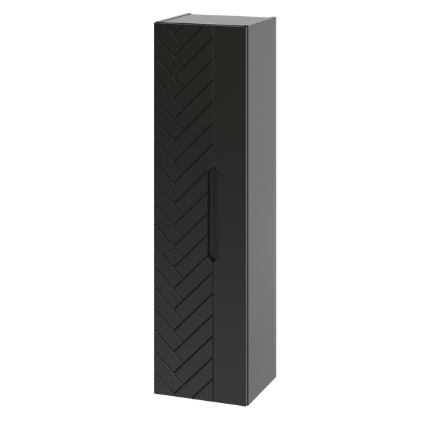 ASPEN-10 - Słupek Wysoki 2-drzwiowy 130cm Czarny Mat