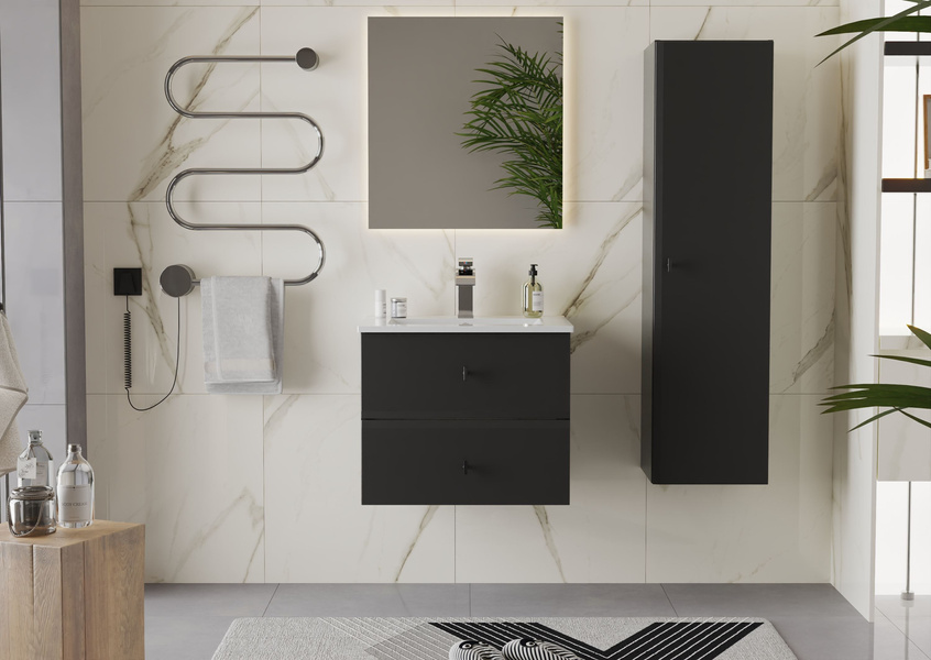 RAY-03 - Słupek Wysoki 1-drzwiowy Czarny Mat