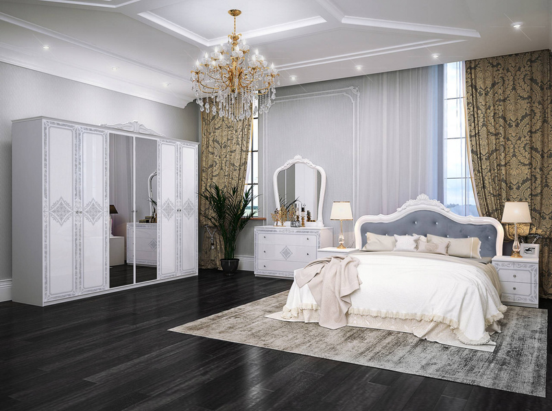 Luiza LZ-31-WB - Dodatkowa Korona Do Łóżka Biały Połysk 160-180x200 cm