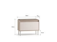 Szafka Na Buty 1D z Siedziskiem VOCO 06 Cashmere Dąb Cremona Terracotta