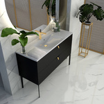 Oristo Szafka z umywalką 120 cm SIENA czarny mat