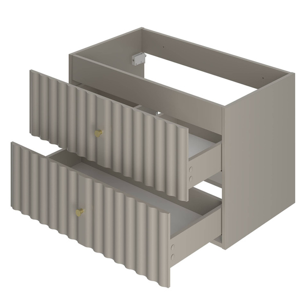 AQUA-01 - Szafka Pod Umywalkę z Blatem 2S 80cm Kaszmir Zestaw-1