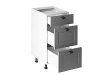 Szafka Kuchenna Dolna 3 Szuflady D40S3 Linea Grey Szary Mat