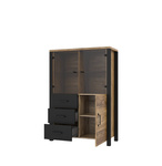 Olin WM Witryna 3D3S Świerk Appenzell / Czarny Mat