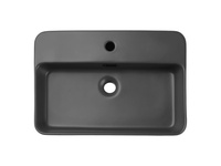 Umywalka Nablatowa Ceramiczna TRUST 2 MATT DARK GREY E-6282 Ciemny Szary Mat