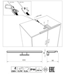 ALA - Lampa LED Nad Szafkę 60 cm Czarny 230V IP44