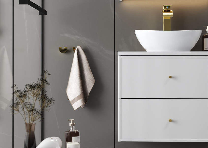 MARCO-02 Szafka Pod Umywalkę 2S 60 cm Biały Mat