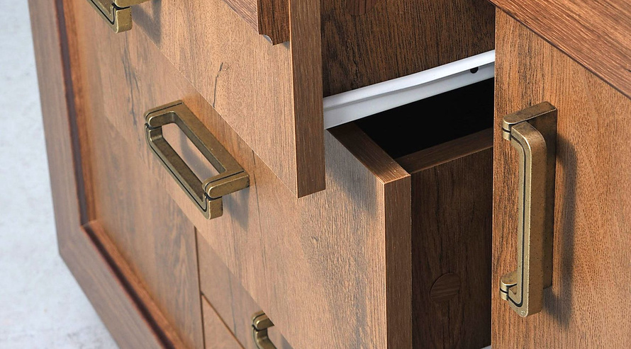 TADEUSZ-9 - Szafa 1D1S Dąb Lefkas Opcja z Drążkiem