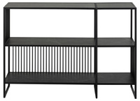 Actona Regał Niski Strington Metalowy Stelaż Czarny Mat
