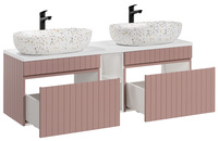 Szafki 140 cm ICONIC ROSE z umywalkami LILI MW21