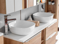 Nowoczesna umywalka ceramiczna nablatowa Smile 1