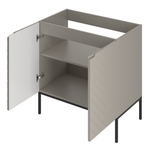 ASPEN-08 - Szafka z Umywalką 2D 80cm Kaszmir Zestaw-3 Czarny Stelaż