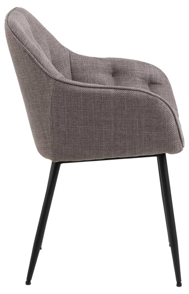 Actona Krzesło Z Podłokietnikiem Brooke Jasnoszare