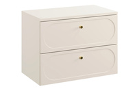 Zestaw Szafka Pod Umywalkę z Blatem 80 cm 2 Szuflady Donna Sand