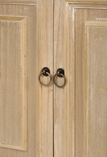 Merano 01DB Komoda 2D/2S rustykalna bielona przecierana drewno/mdf