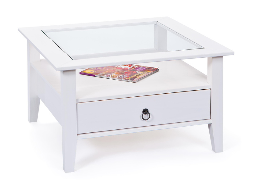 Stolik kawowy PROVENCE 1 drewniany biały