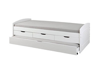 Łóżko RIEKA 90x200 drewniane białe