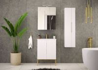 ASPEN-10 - Słupek Wysoki 2-drzwiowy 130cm Biały Mat