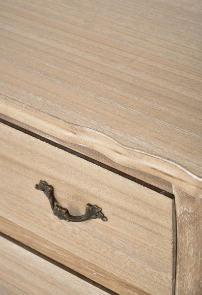 Merano 010B Komoda 3S rustykalna bielona przecierana drewno/mdf