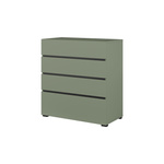 Cross S - Komoda 4 Szuflady Zgaszona Zieleń Czarny