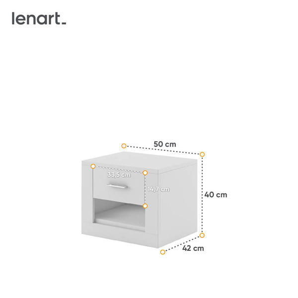 ARTI AR-07 - Stolik Nocny Biały