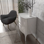 Oristo Szafka z blatem w białym macie 82 cm 2S LOUIS biała połysk