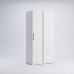 Family FM-29-WB - Szafa 2-drzwiowa Garderoba Biały Mat Biały Połysk