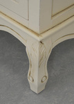 Rimini 034 Komoda RTV 2D/1S prowansalska kremowa  beżowy blat drewno/mdf