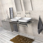 Oristo Szafka pod umywalkę 80 cm SIENA ciepły szary mat