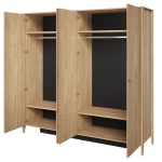 COZY CZ-01 - Szafa 4-drzwiowa z Lustrem Dąb Olejowany