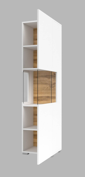 Ava Witryna 1-drzwiowa Biały Mat/Dąb Wotan