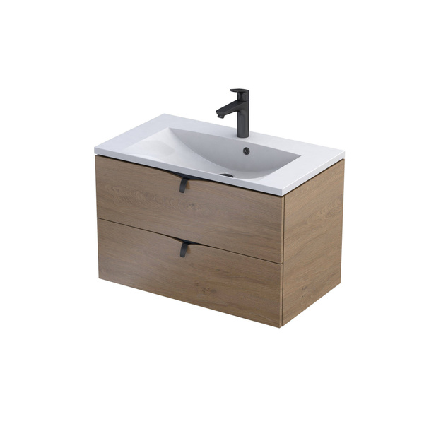 Oristo Szafka z Umywalką SIENA UNI 80 cm Jasne  Drewno