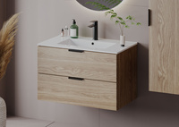 PILE-01 Szafka Pod Umywalkę 2S 80 cm Dąb Olejowany