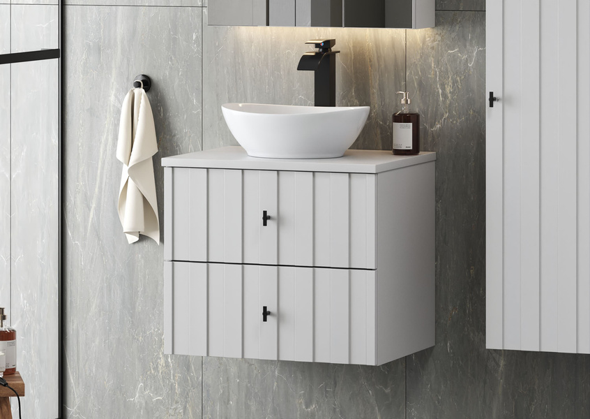 ELEGANTE-07 - Szafka pod Umywalkę 2S 60 cm Biały Mat