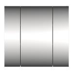 LUSTRO-02 - Szafka Wisząca z Lustrem 3D 80cm Kaszmir