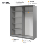 ARTI AR-25 - Szafa Przesuwna 2-drzwiowa Szara