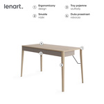 MATCH MK-01 - Biurko 3 Szuflady Dąb Jasny Beż