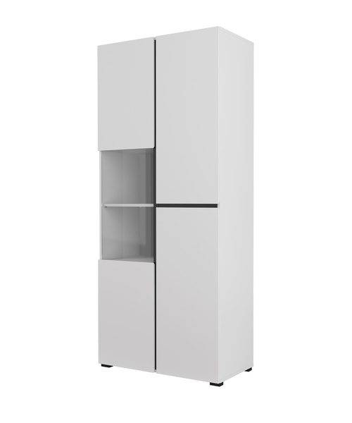 Cross - Witryna 3-drzwiowa Biały Czarny Mat