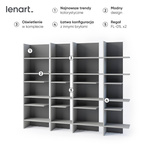 FITT FL-01L - Regał Lewy z Oświetleniem LED Metalic Ciemny/Metalic Jasny