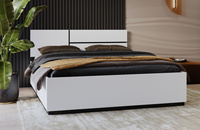 Cross S - Łóżko 160 cm Biały Czarny Onyks Mat