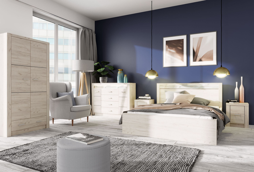 INDIANAPOLIS-6 - Komoda 2D2S Kraft Biały